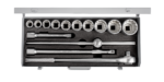 3/4” On İki Köşe Lokma Anahtar Takımı (14 parça, mm)