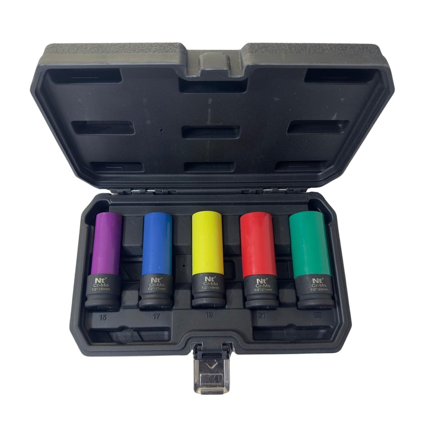 Nt Tools NDSET12C 1/2 Altı Köşe Renkli Uzun Lokma Takımı 5 Parça Nt Tools NDSET12C 1/2 Altı Köşe Renkli Uzun Lokma Takımı 5 Parça - Görsel 1