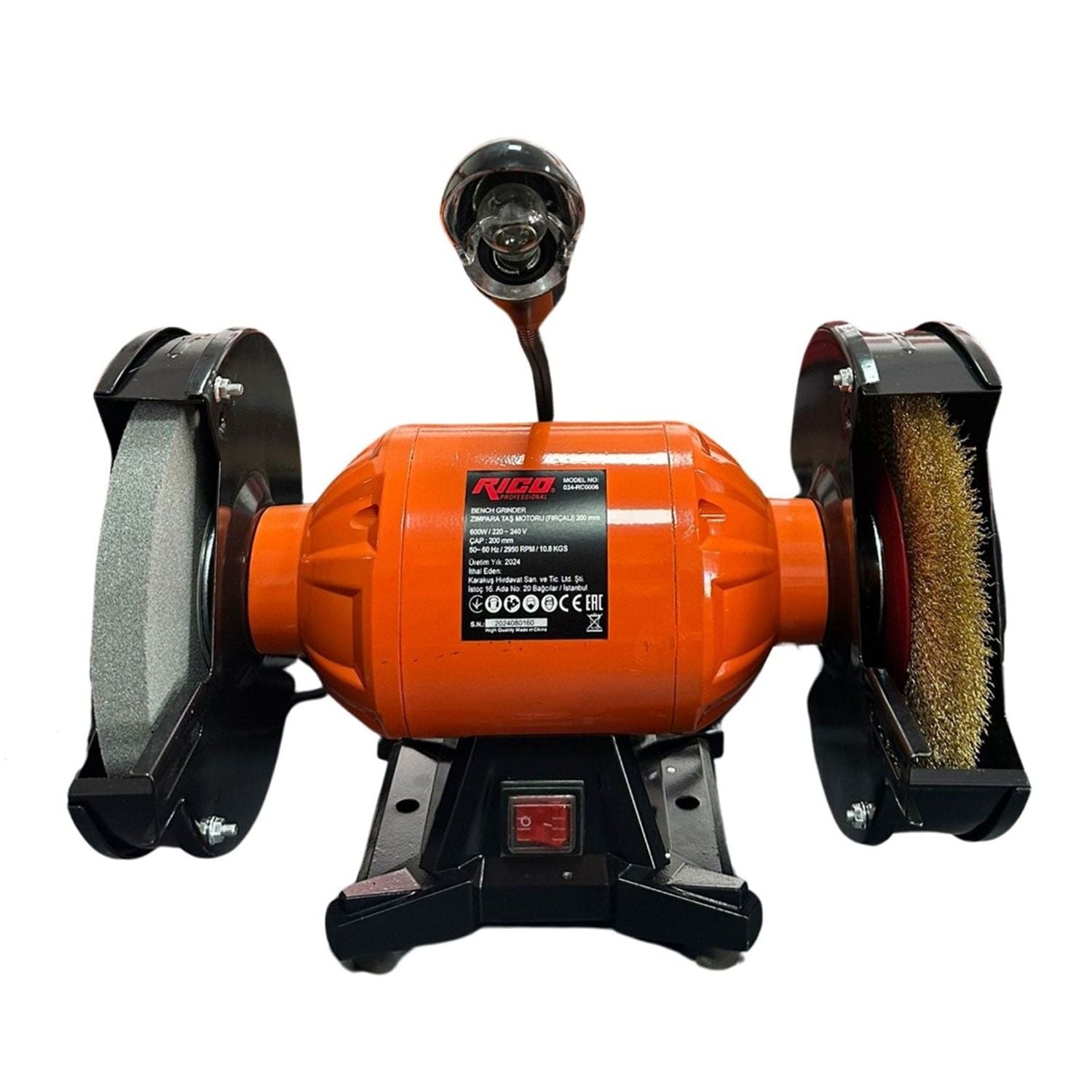 Rico 024-RC0006 Profesyonel Taş Motoru Işıklı Tel Fırçalı 600W 200 Mm Rico 024-RC0006 Profesyonel Taş Motoru Işıklı Tel Fırçalı 600W 200 Mm - Görsel 1